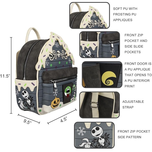 Disney Nightmare Before Christmas Mini Backpack - Picture 2 of 9